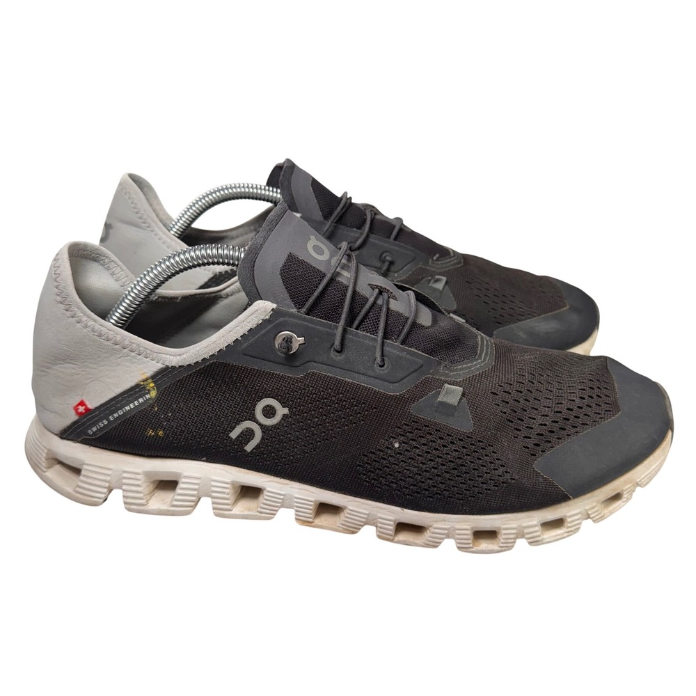 On Running Cloud Mens 11.5‎ Sneakers Black Grey Swiss Engineering Running Shoes